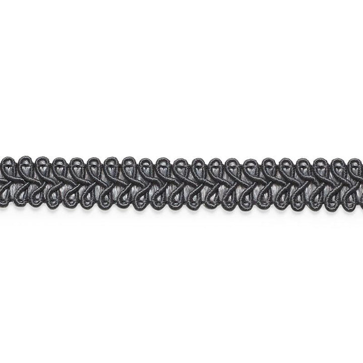 Astor Braid Indoor/Outdoor Charcoal 74966 by Schumacher Trim Perfect Basics: Trims - Fabric Carolina -