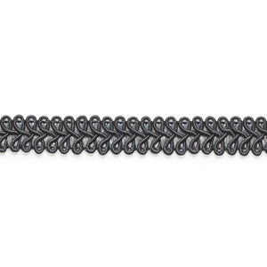 Astor Braid Indoor/Outdoor Charcoal 74966 by Schumacher Trim