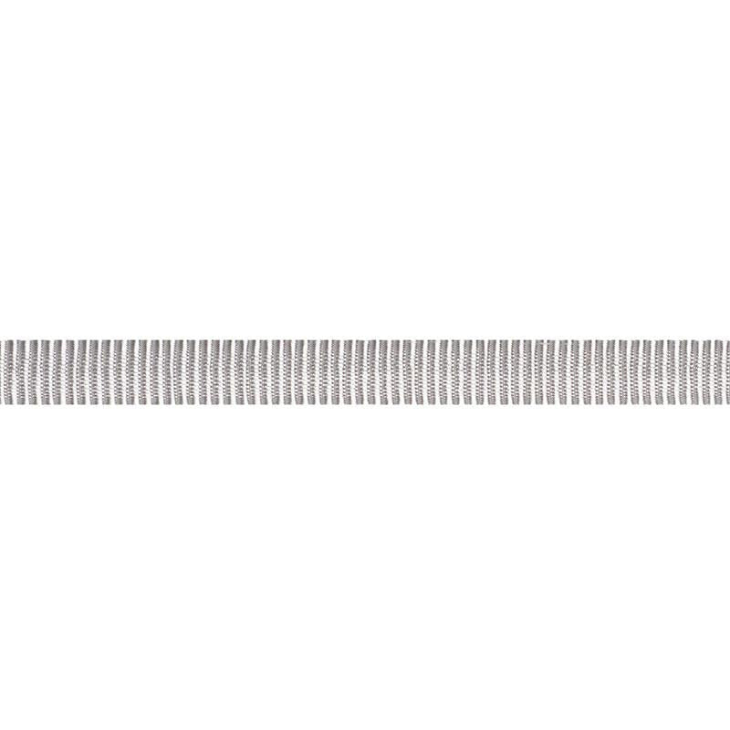Narrow Faille Tape Silver 74981 by Schumacher Designer Trim Couture Trims - Swanky Fabrics -