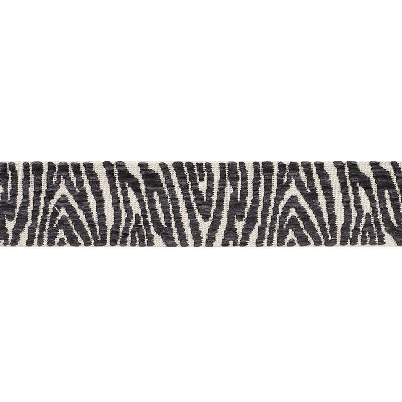Guinen Tape Carbon 75211 by Schumacher Designer Trim Relaxed Glamour 7.5" - Swanky Fabrics -