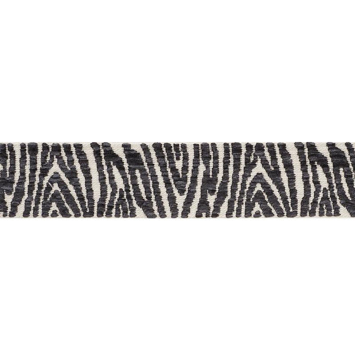 Guinen Tape Carbon 75211 by Schumacher Designer Trim Relaxed Glamour 7.5" - Swanky Fabrics -