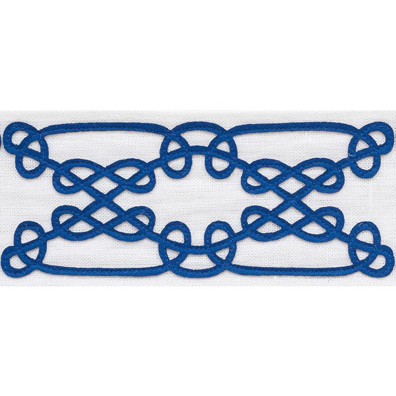 Ormond Tape Blue 75350 by Schumacher Trim Nautilus 7.75" - Fabric Carolina -