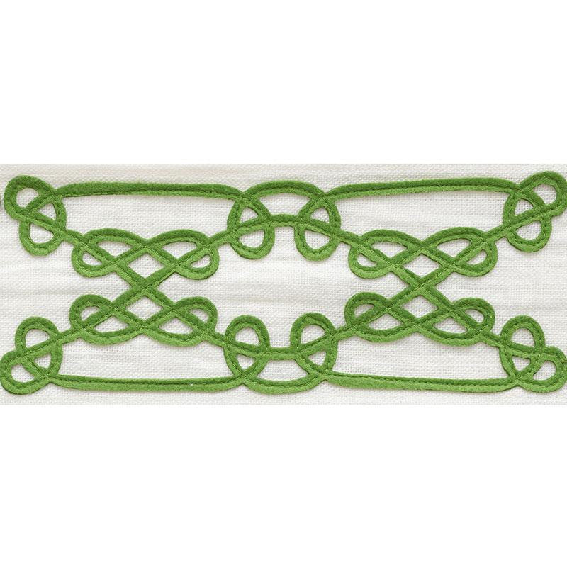 Ormond Tape Green 75351 by Schumacher Trim Nautilus 7.75" - Fabric Carolina -