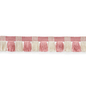 Juno Fringe Pink & Ivory 75362 by Schumacher Trim