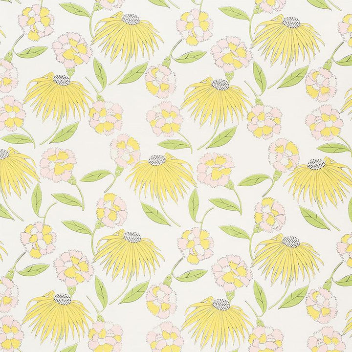Bouquet Toss Pink Lemonade 177851 by Schumacher Fabric Celerie Kemble 13.5" - Fabric Carolina -