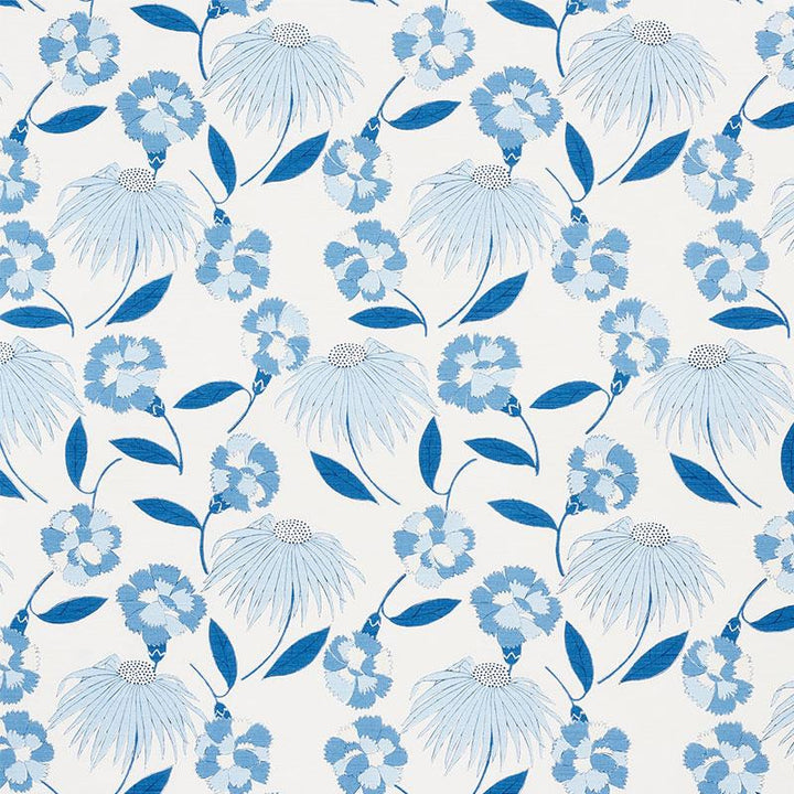 Bouquet Toss Afternoon Blue 177852 by Schumacher Fabric Celerie Kemble 13.5" - Fabric Carolina -