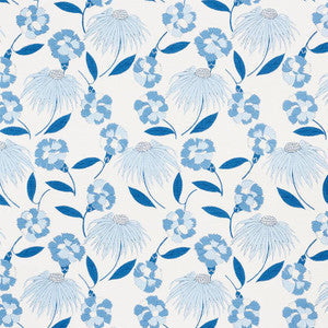 Bouquet Toss Afternoon Blue 177852 by Schumacher Fabric