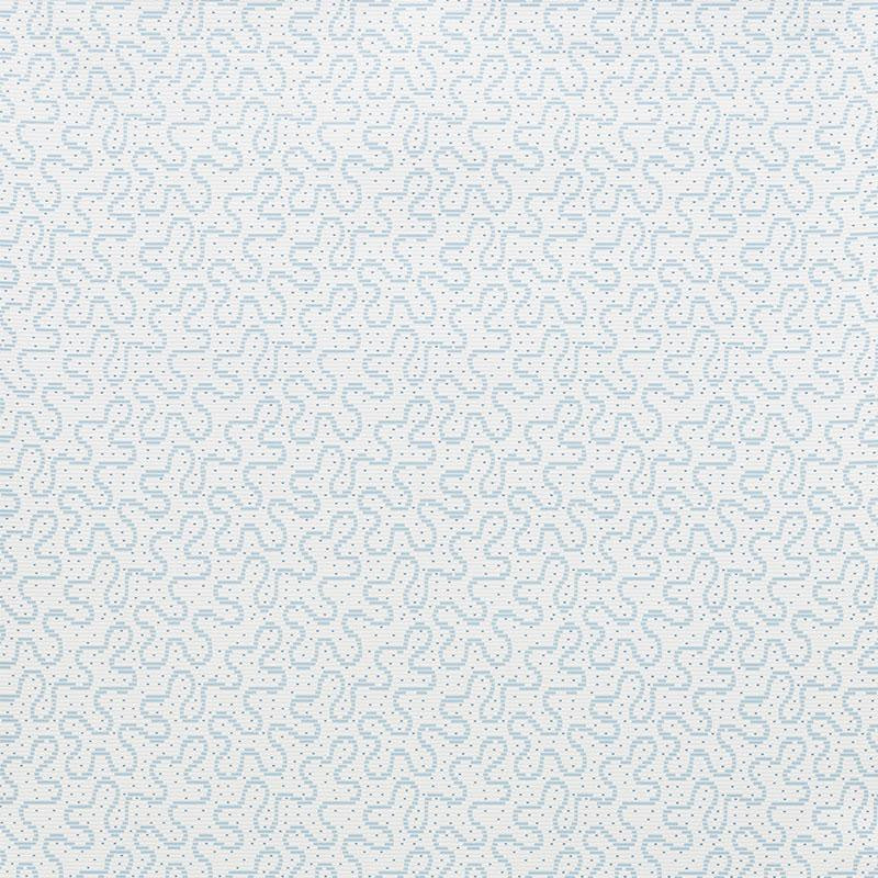Meander Slumber Blue 5009472 by Schumacher Wallpaper Celerie Kemble 4.5" - Fabric Carolina -
