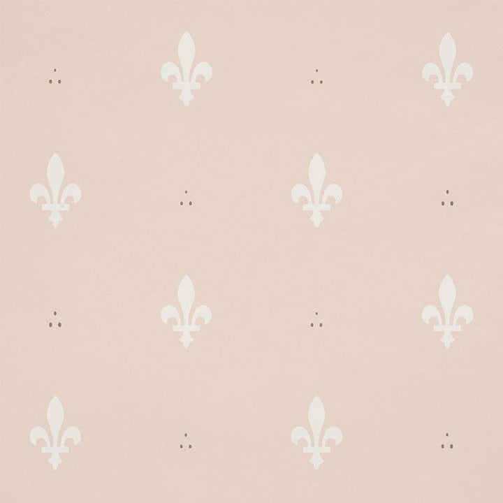 Fleur De Lis Blush 5009500 by Schumacher Designer Wallpaper Small-Print Wallpapers 3.88" - Swanky Fabrics -