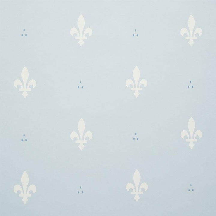 Fleur De Lis Mineral 5009501 by Schumacher Wallpaper Small-Print Wallpapers 3.88" - Fabric Carolina -