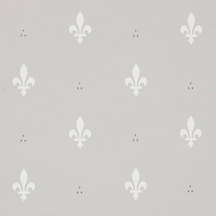 Fleur De Lis Grey 5009502 by Schumacher Wallpaper Small-Print Wallpapers 3.88" - Fabric Carolina -