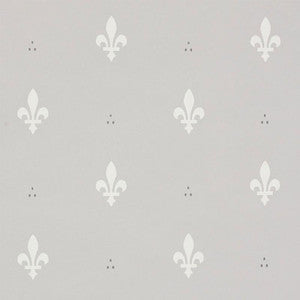 Fleur De Lis Grey 5009502 by Schumacher Wallpaper
