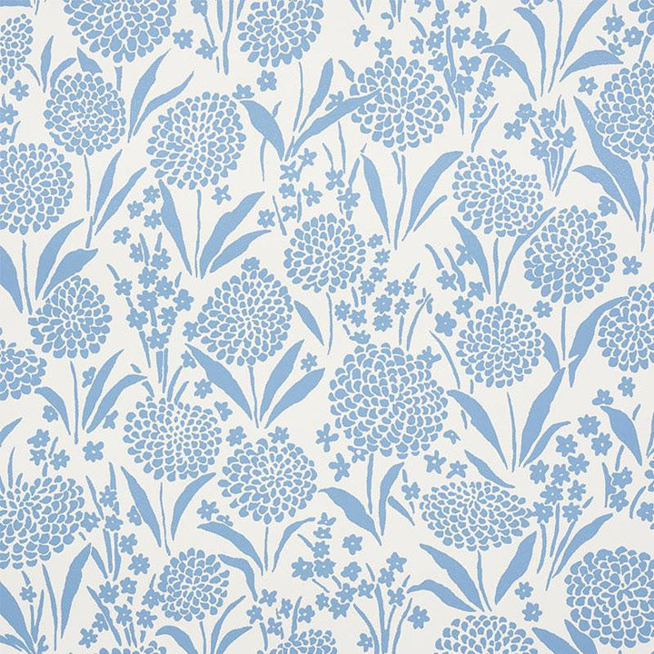 Chrysanthemum Chambray 5009550 by Schumacher Designer Wallpaper Small-Print Wallpapers 13.5" - Swanky Fabrics -