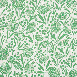 Chrysanthemum Green 5009551 by Schumacher Wallpaper