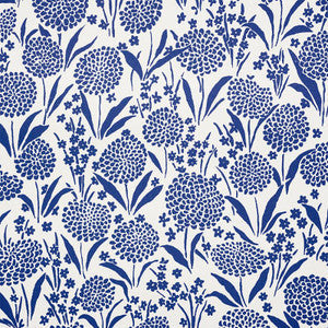 Chrysanthemum Blue 5009552 by Schumacher Wallpaper