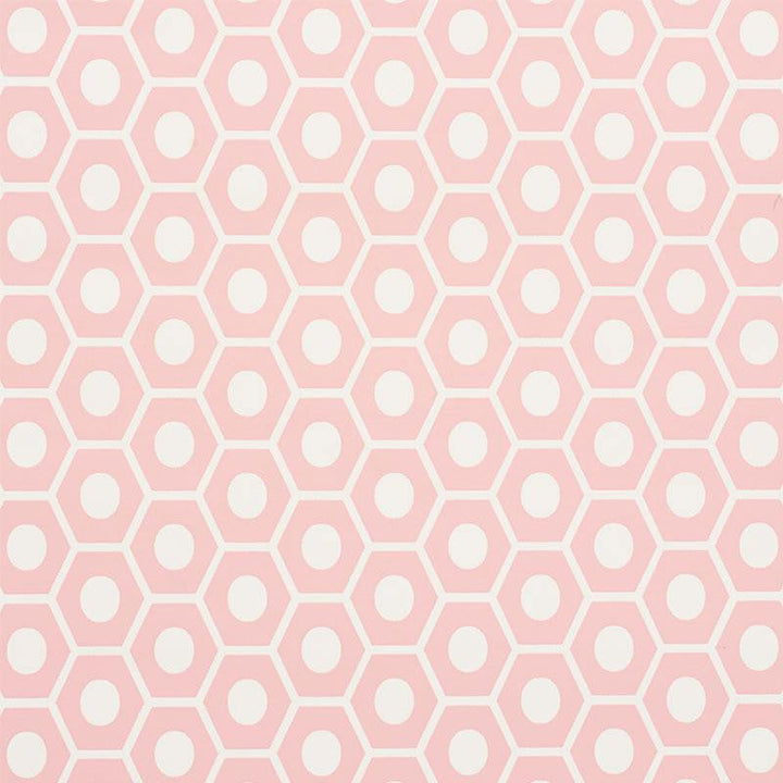 Queen B Pink 5009570 by Schumacher Designer Wallpaper Studio Bon 1.12" - Swanky Fabrics -