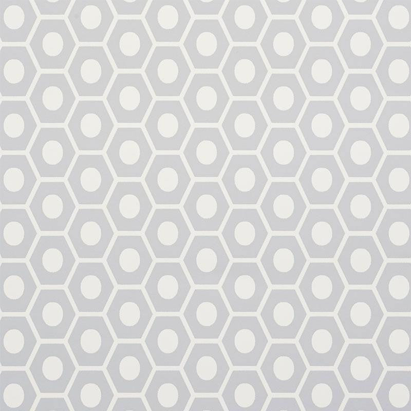 Queen B Grey 5009573 by Schumacher Wallpaper Studio Bon 1.12" - Fabric Carolina -