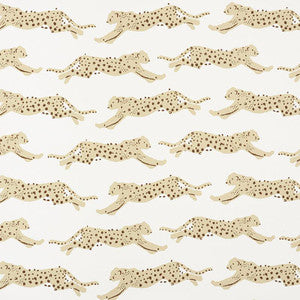 Leaping Leopards Sand 5009591 by Schumacher Wallpaper