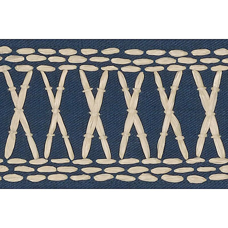 Tikki Tape Marine 69301 by Schumacher Trim Mary Mcdonald 1.0" - Fabric Carolina -
