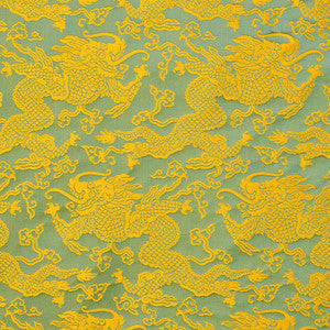 Ruan Dragon Damask Gold 78102 by Schumacher Fabric