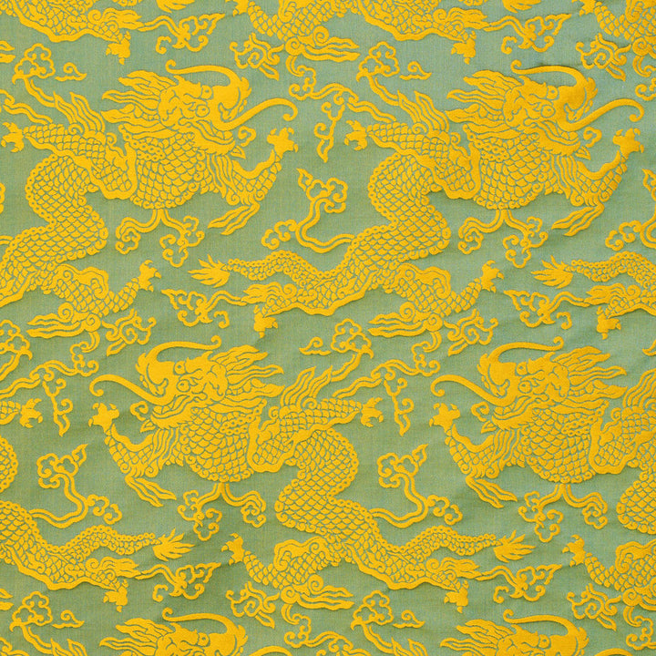 Ruan Dragon Damask Gold 78102 by Schumacher Fabric Fire Breather 13.0" - Fabric Carolina -