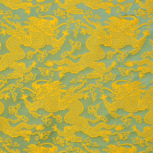 Ruan Dragon Damask Gold 78102 by Schumacher Fabric