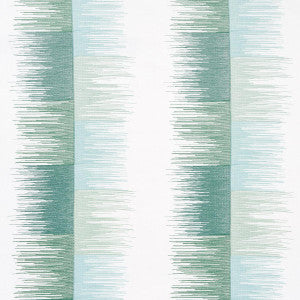 Sunburst Stripe Embroidery Mineral 78403 by Schumacher Fabric