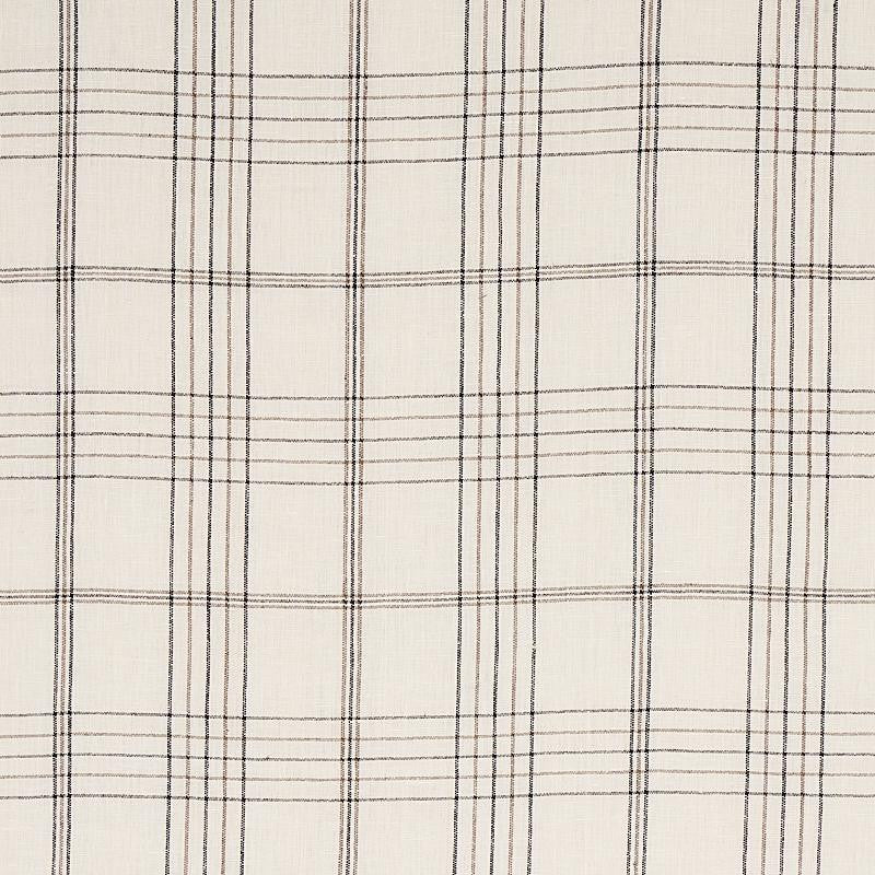 Nils Plaid Linen Charcoal 80302 by Schumacher Fabric New Traditional 6.6" - Fabric Carolina -