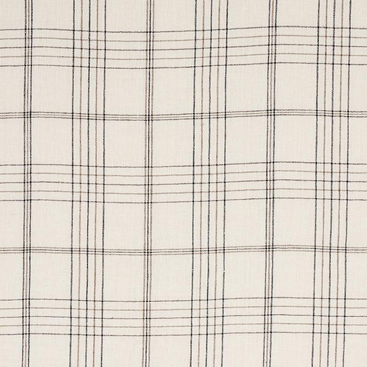 Nils Plaid Linen Charcoal 80302 by Schumacher Fabric New Traditional 6.6" - Fabric Carolina -