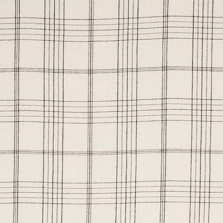 Nils Plaid Linen Charcoal 80302 by Schumacher Designer Fabric New Traditional 6.6" - Swanky Fabrics -
