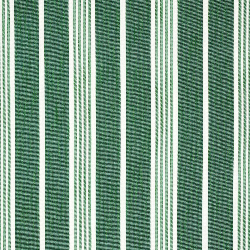 Hampton Stripe Indoor/Outdoor Emerald 82302 by Schumacher Fabric Mary Mcdonald 6.75" - Fabric Carolina -