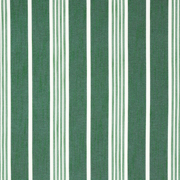 Hampton Stripe Indoor/Outdoor Emerald 82302 by Schumacher Fabric Mary Mcdonald 6.75" - Fabric Carolina -