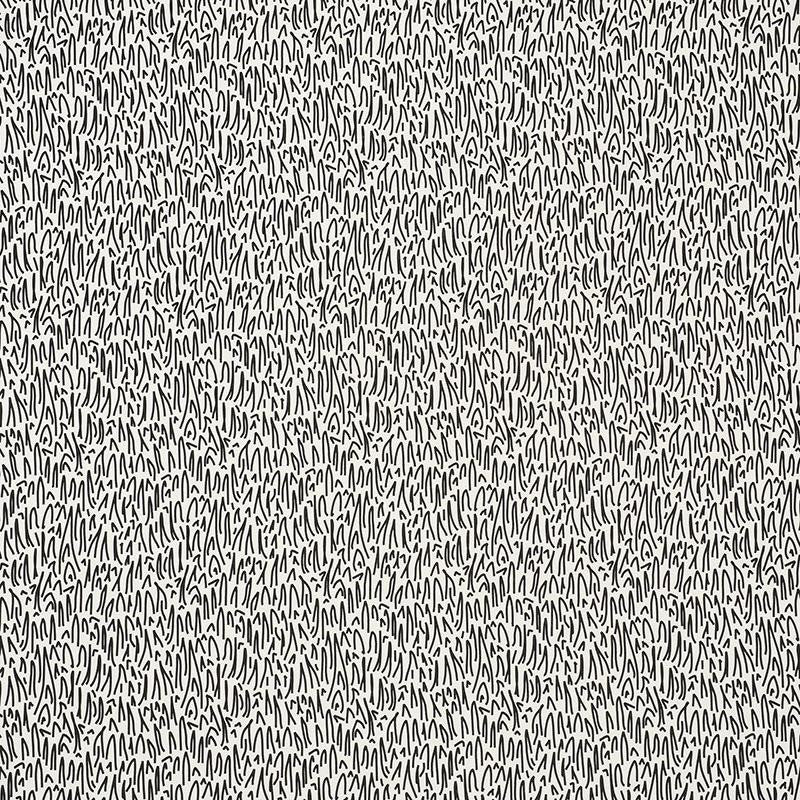 Grass Ii Indoor/Outdoor Black 176602 by Schumacher Fabric New Wave: Black & White 9.0" - Fabric Carolina -