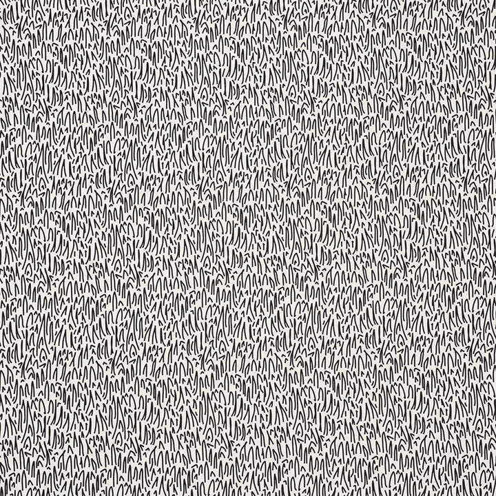 Grass Ii Indoor/Outdoor Black 176602 by Schumacher Fabric New Wave: Black & White 9.0" - Fabric Carolina -