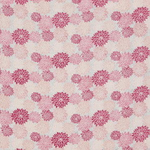 Dahlia Hand Block Print Hot Pink 181801 by Schumacher Fabric