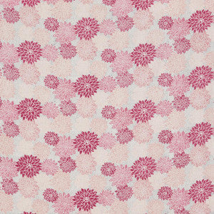 Dahlia Hand Block Print Hot Pink 181801 by Schumacher Fabric