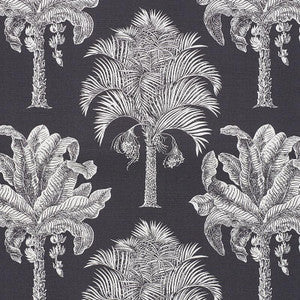 Grand Palms Carbon 178003 by Schumacher Fabric