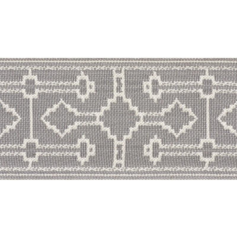 Filbert Tape Grey 75282 by Schumacher Trim New Traditional 4.88" - Fabric Carolina -