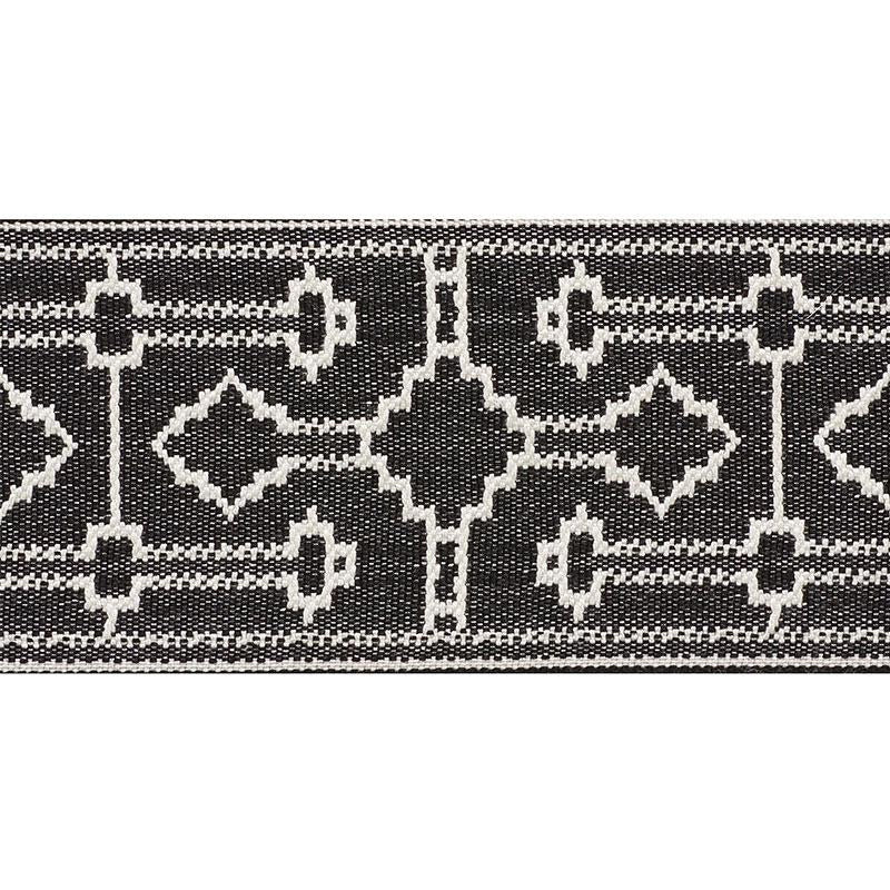 Filbert Tape Black 75283 by Schumacher Designer Trim New Traditional 4.88" - Swanky Fabrics -