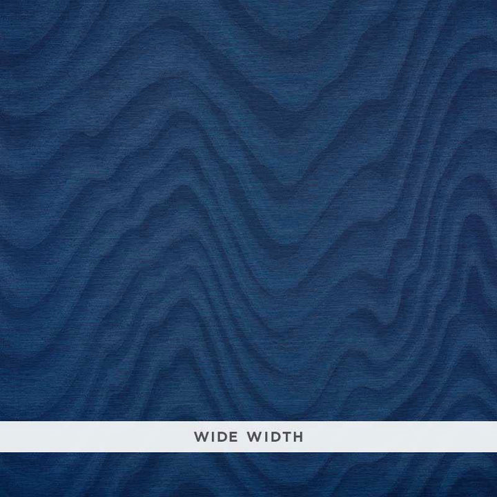 Claridge Indigo 5008450 by Schumacher Designer Wallpaper Luxe Wallcoverings 52.0" - Swanky Fabrics -