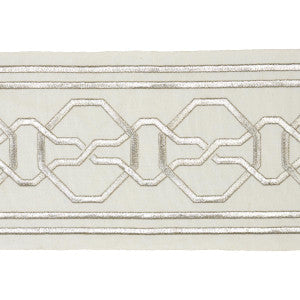 Malmaison Tape Silver 66156 by Schumacher Trim