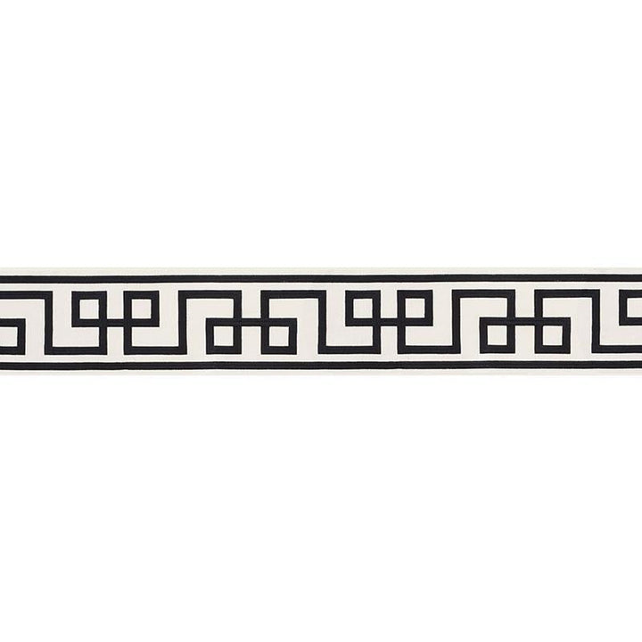 Octavius Tape Black On Ivory 66166 by Schumacher Trim Mary Mcdonald 15.0" - Fabric Carolina -