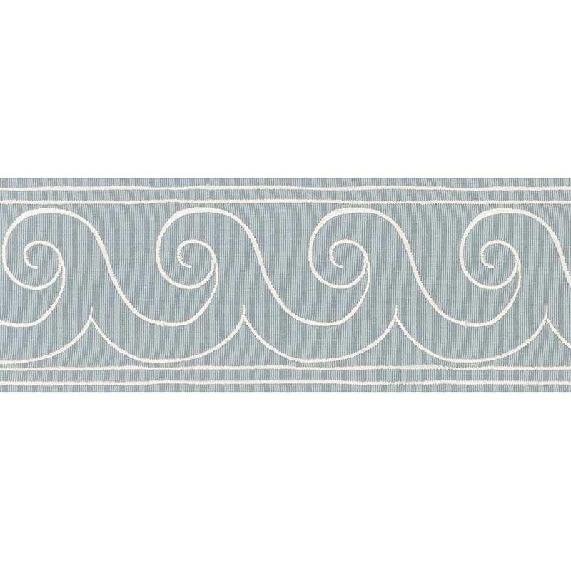 Greek Waves Sky 70751 by Schumacher Trim Miles Redd 3.3" - Fabric Carolina -