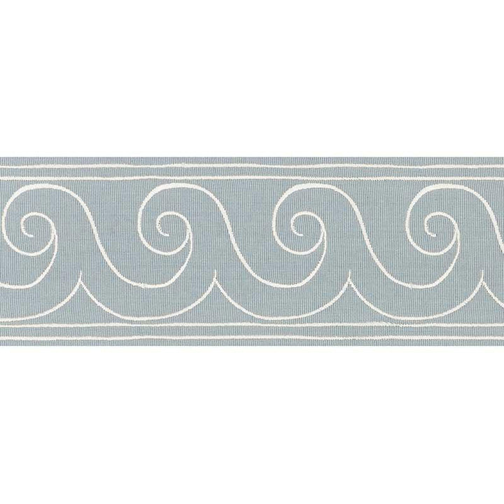 Greek Waves Sky 70751 by Schumacher Trim Miles Redd 3.3" - Fabric Carolina -