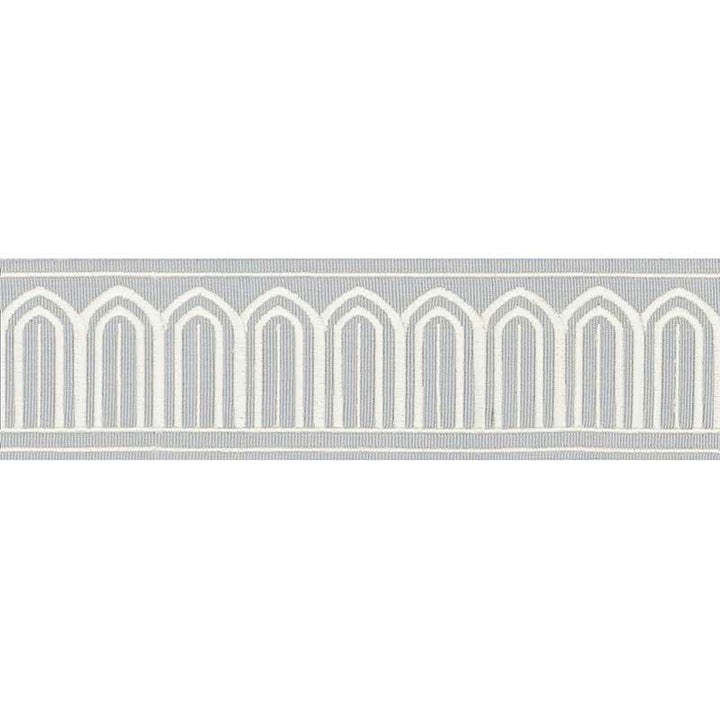 Arches Embroidered Tape Medium Sky 70763 by Schumacher Trim Miles Redd 1.8" - Fabric Carolina -