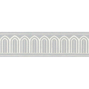 Arches Embroidered Tape Medium Sky 70763 by Schumacher Trim
