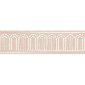 Arches Embroidered Tape Medium Blush 70764 by Schumacher Trim