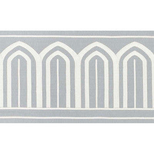 Arches Embroidered Tape Wide Sky 70773 by Schumacher Trim