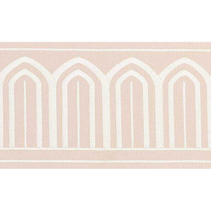 Arches Embroidered Tape Wide Blush 70774 by Schumacher Trim