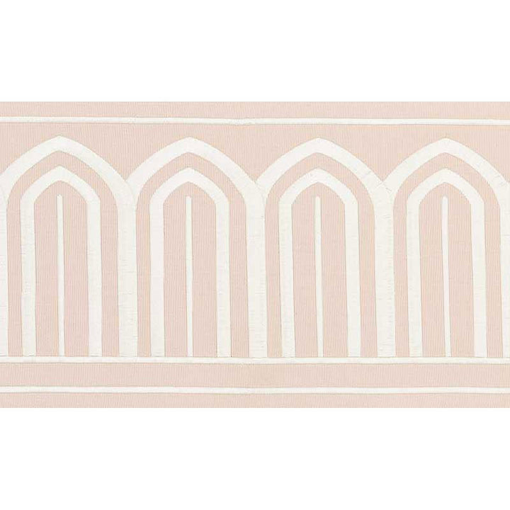 Arches Embroidered Tape Wide Blush 70774 by Schumacher Trim Miles Redd 5.3" - Fabric Carolina -